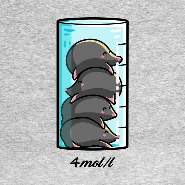 4 Moles Per Litre Chemistry Science Joke by freeves